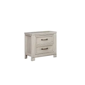 Darcy White Nightstand with USB Port