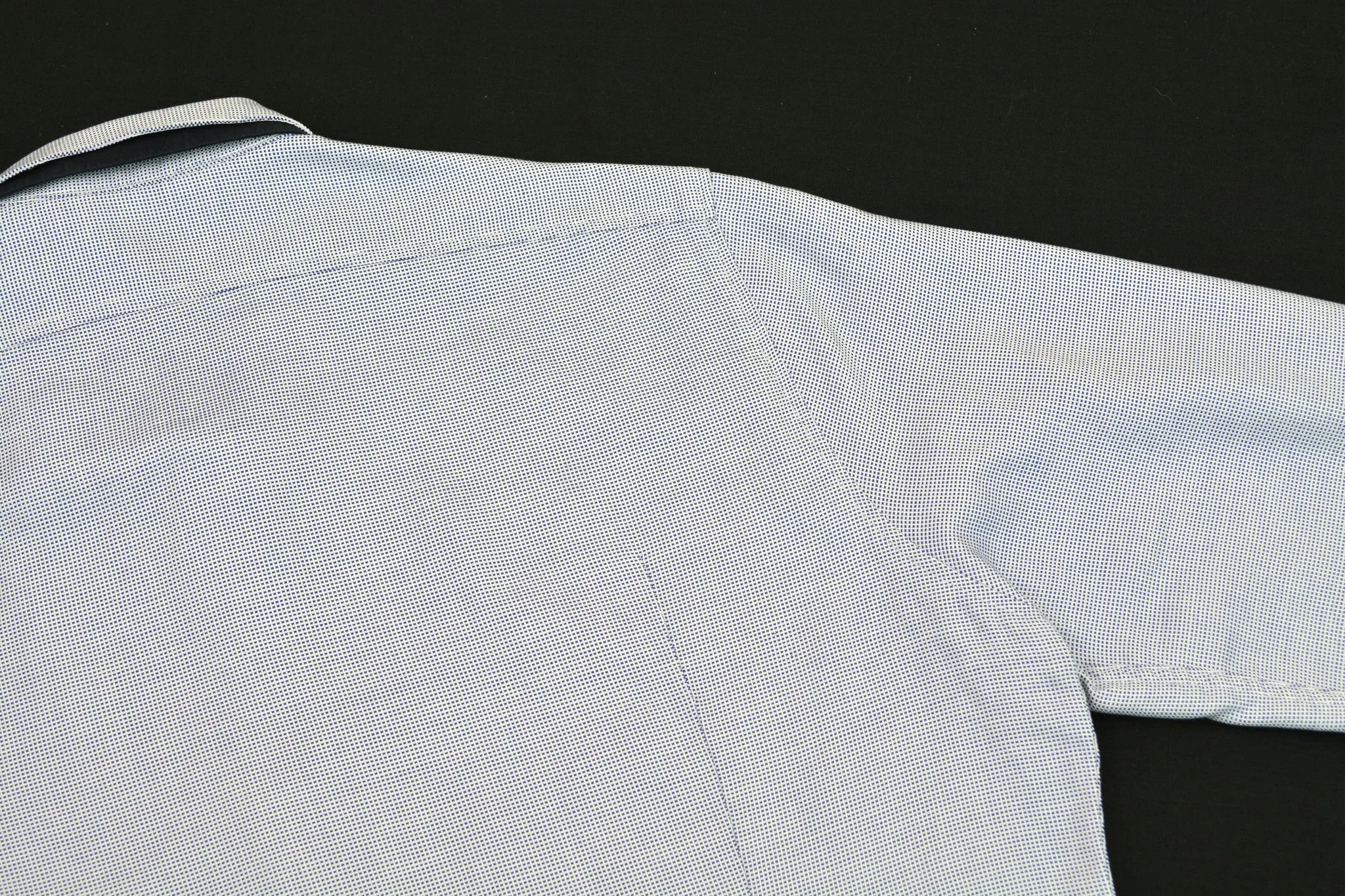 2007 Micro Basketweave Cotton Darted Shirt with Double Collar