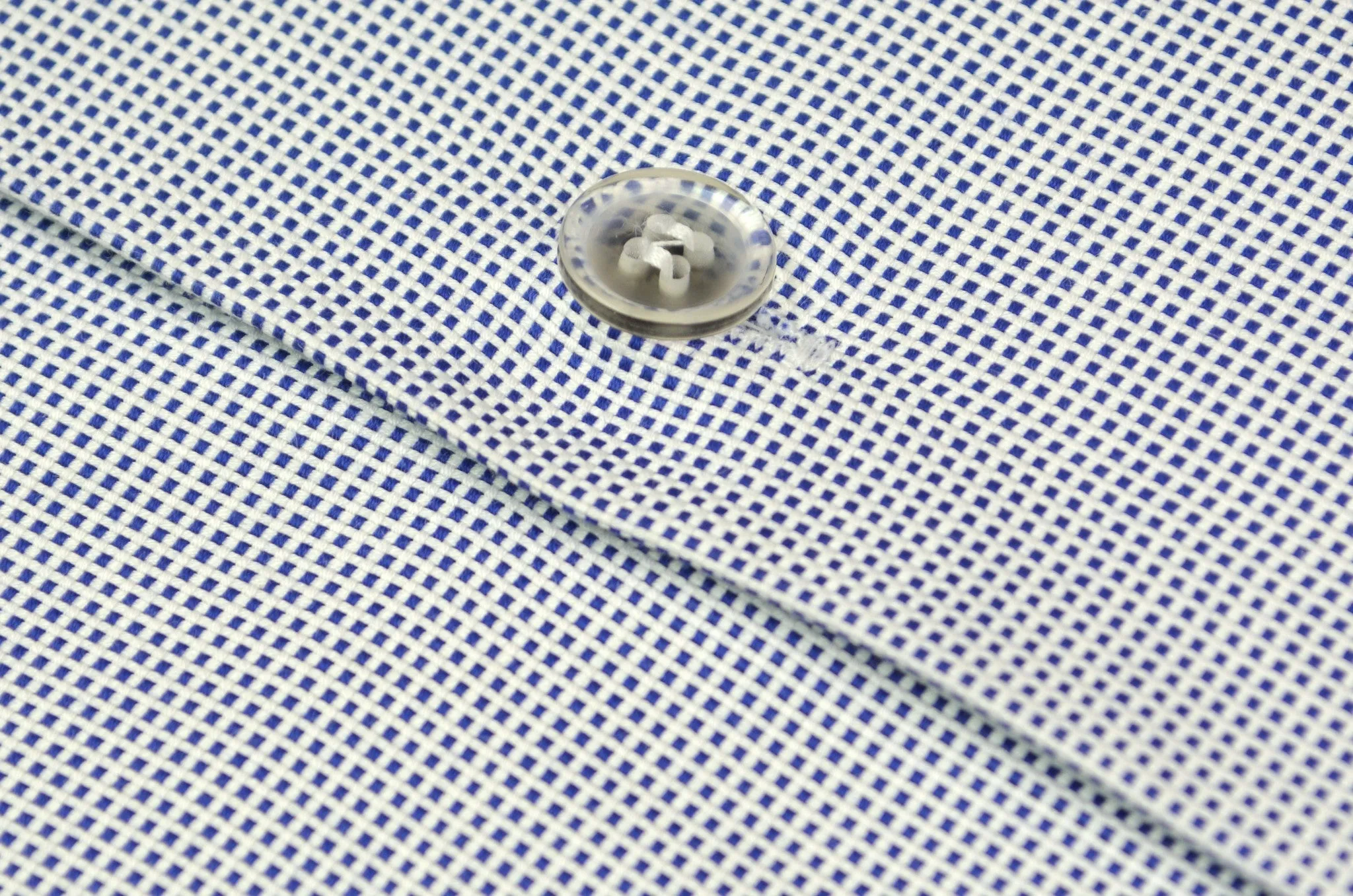 2007 Micro Basketweave Cotton Darted Shirt with Double Collar