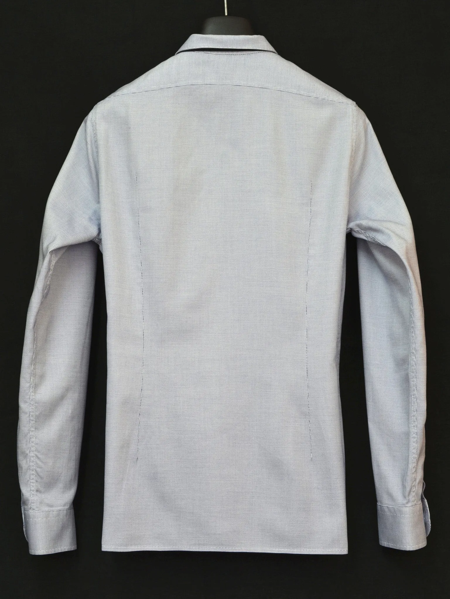 2007 Micro Basketweave Cotton Darted Shirt with Double Collar