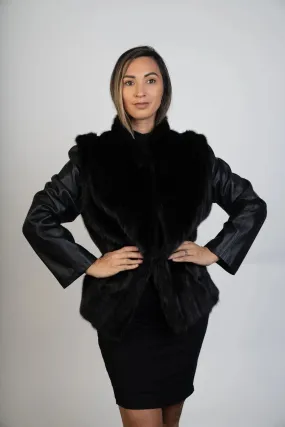 4-in-1 Fur and Leather Convertible Jacket