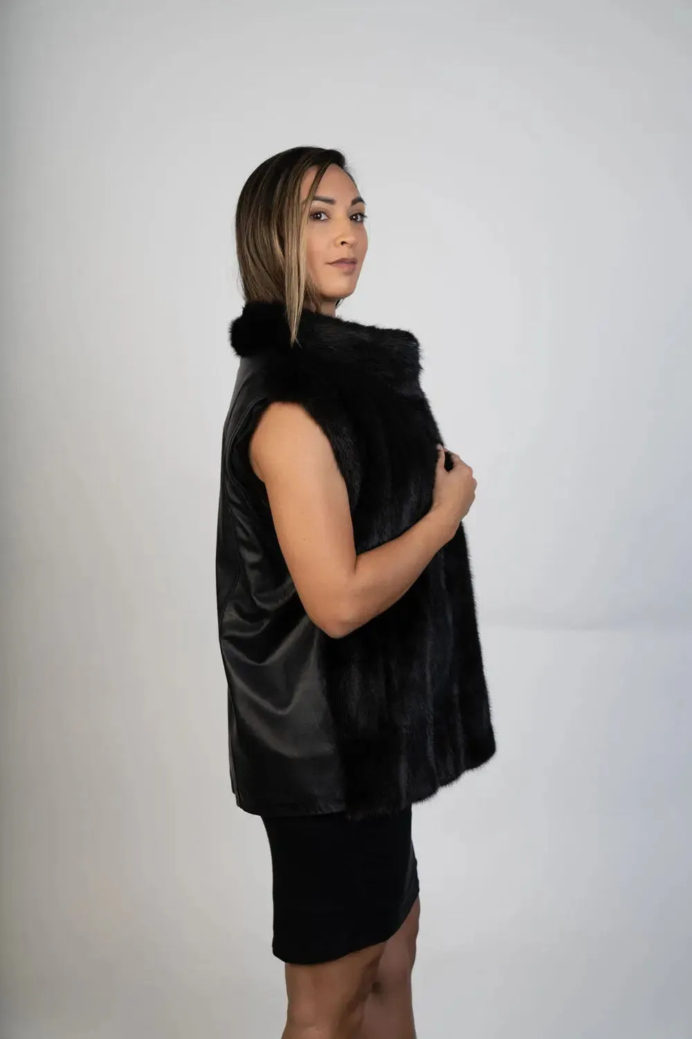 4-in-1 Fur and Leather Convertible Jacket