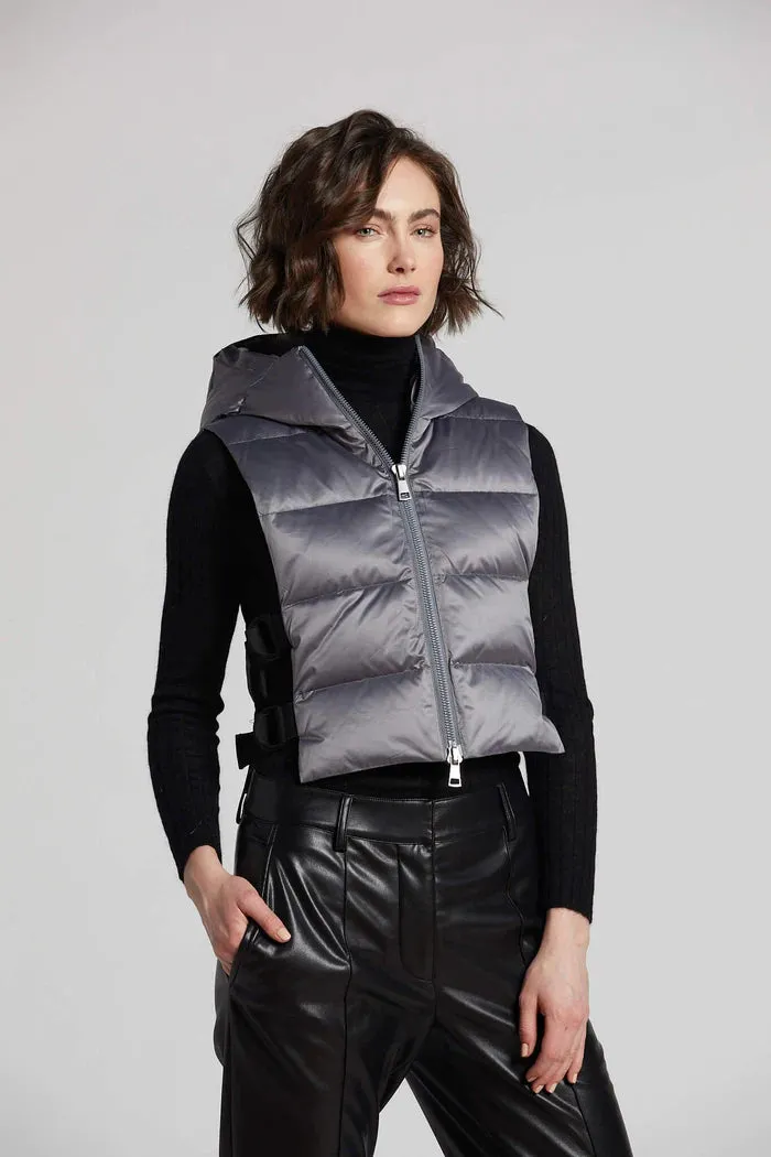 Adlola Silver Hooded Puffer Vest