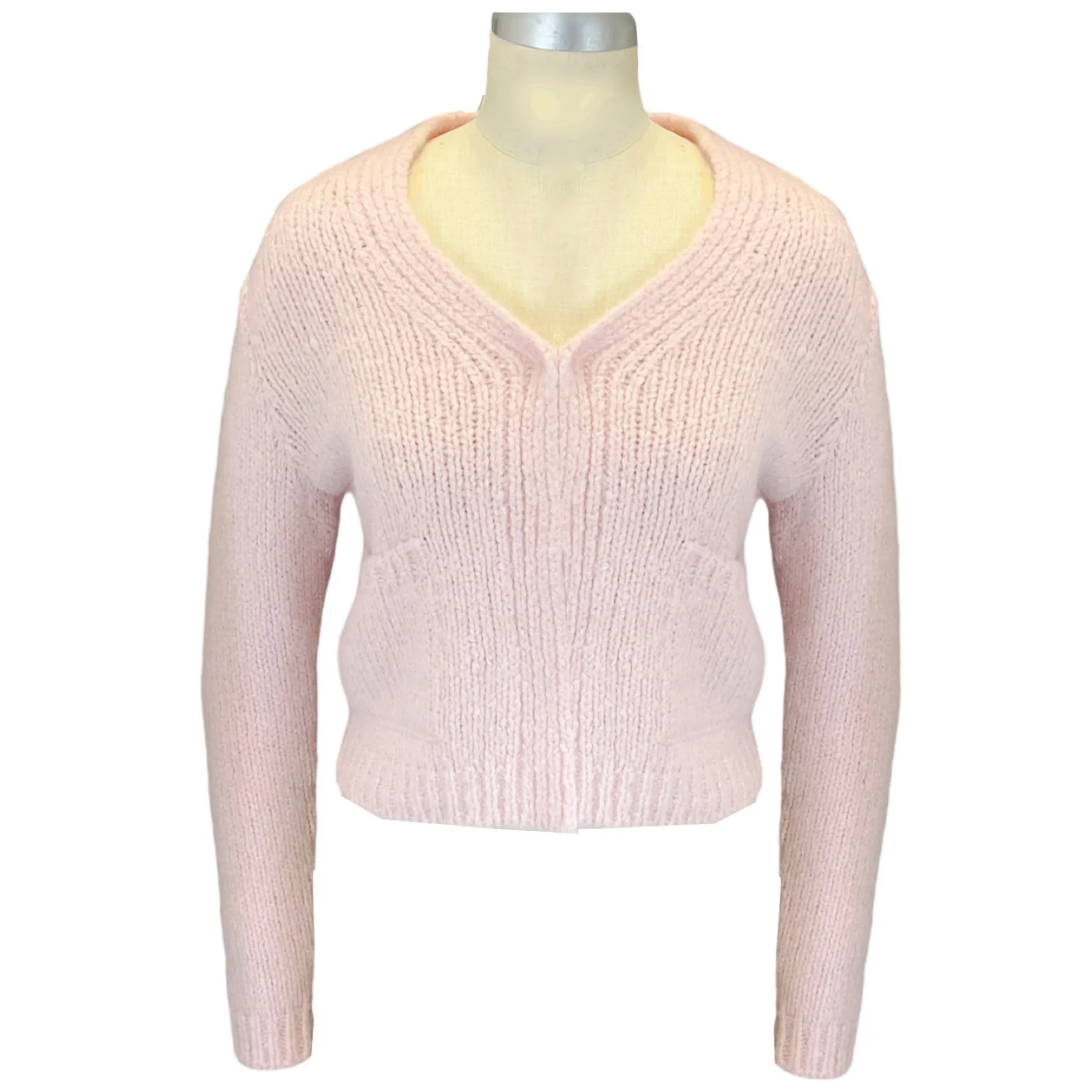 Akris Light Pink Cashmere and Silk Knit Cardigan Sweater