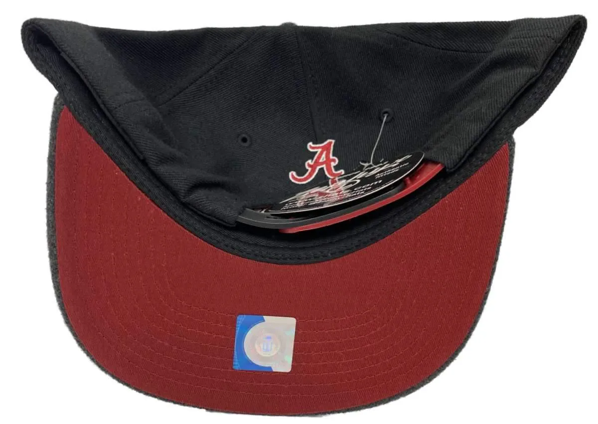 Alabama Crimson Tide Zephyr Bama Carpet Logo Black & Gray Adj. Flat Bill Hat Cap