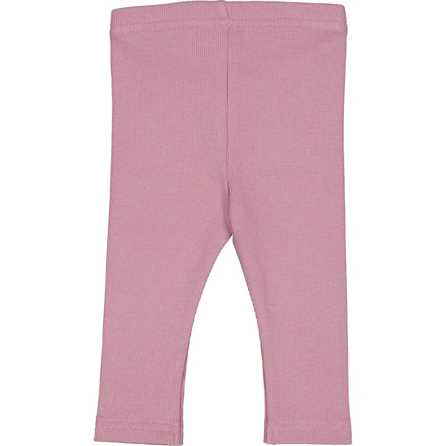 Alfa Rib Leggings, Pink Haze