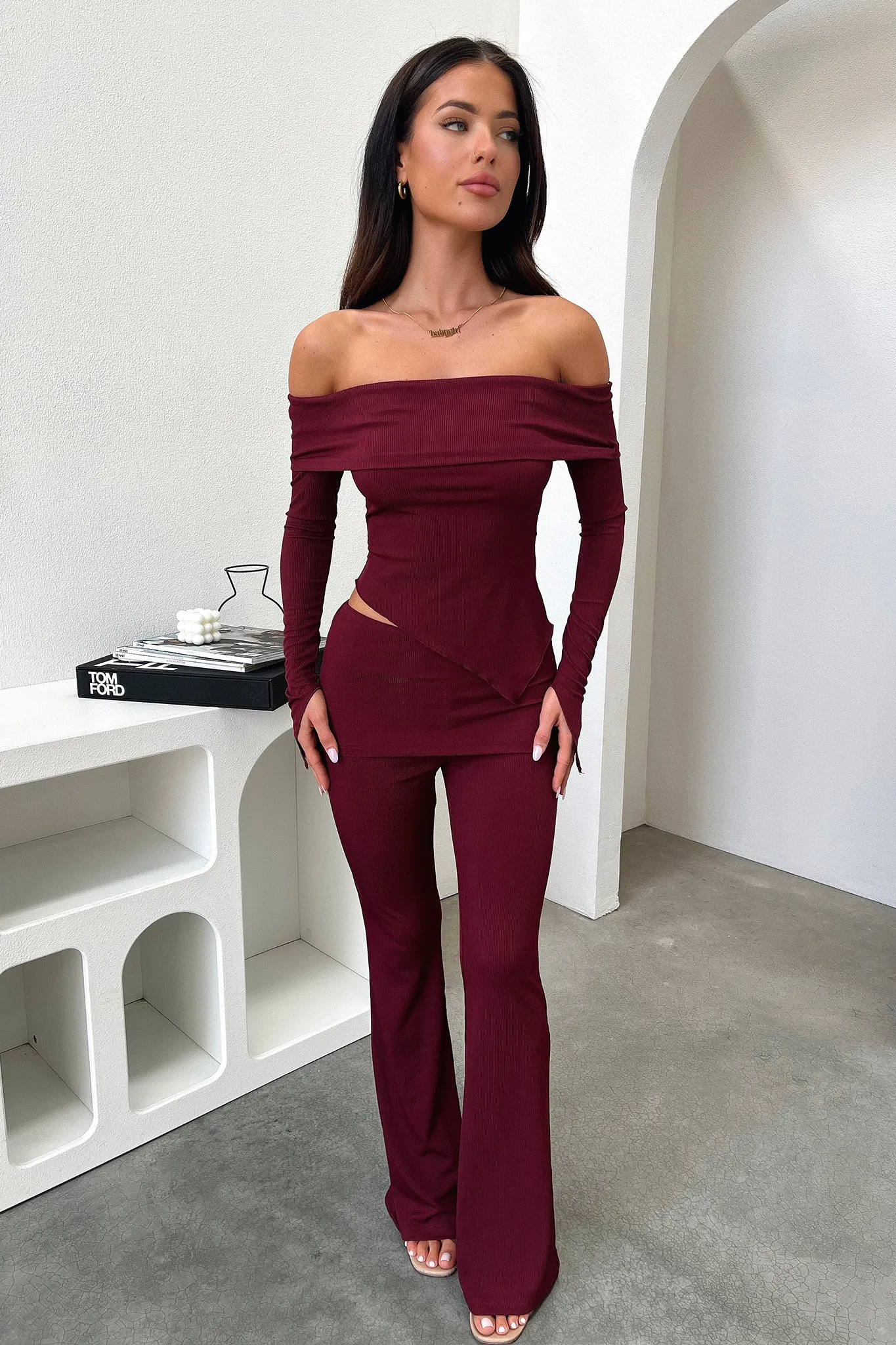 Aniston Pants - Burgundy