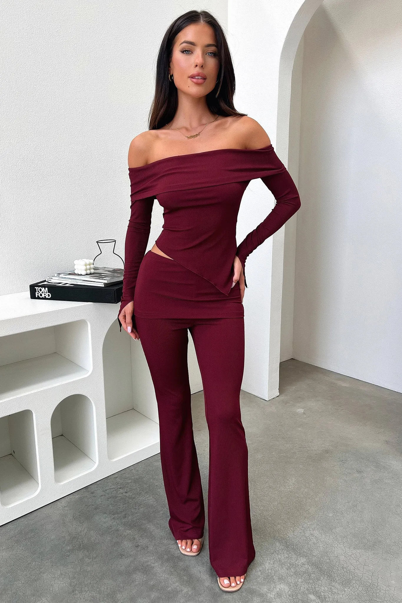 Aniston Pants - Burgundy