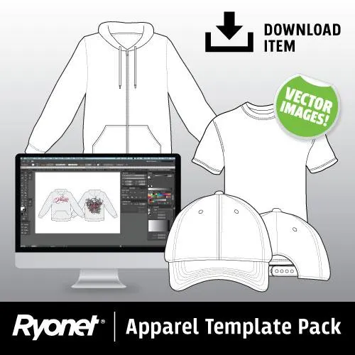 Apparel Line Art Template Pack (Download Only)