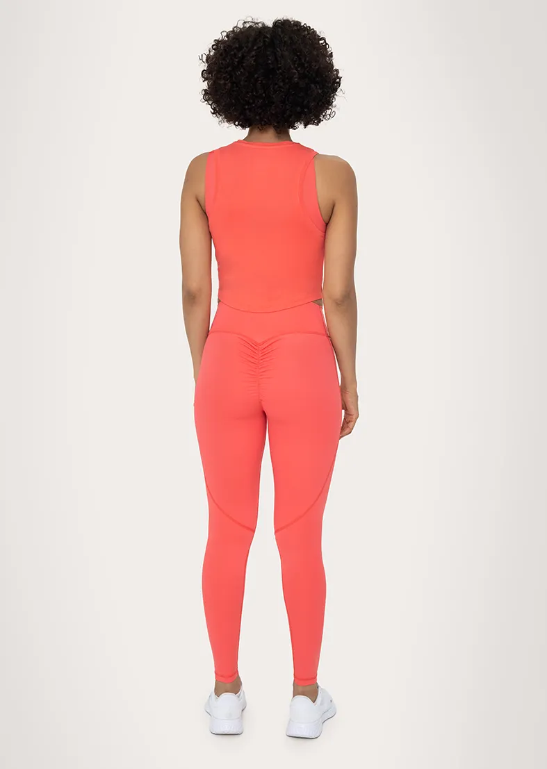 Birthday Scrunch Bum Legging Coral FINAL SALE