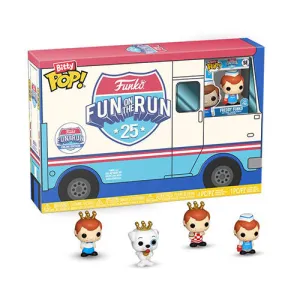 Bitty Pop! Freddy w/ Apron, Freddy as Big Boy, Freddy, Proto the Dog 4-Pack - Fun on the Run Online Exclusive