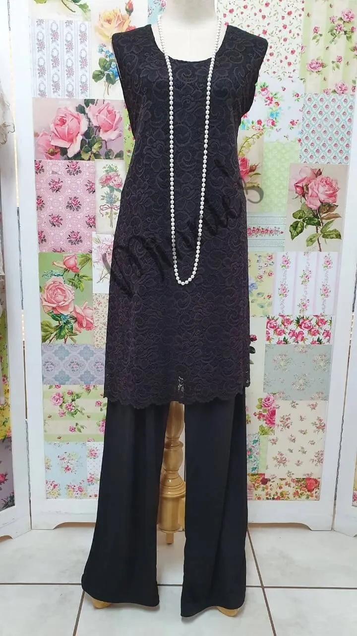 Black 3-Piece Pants Set LR0483