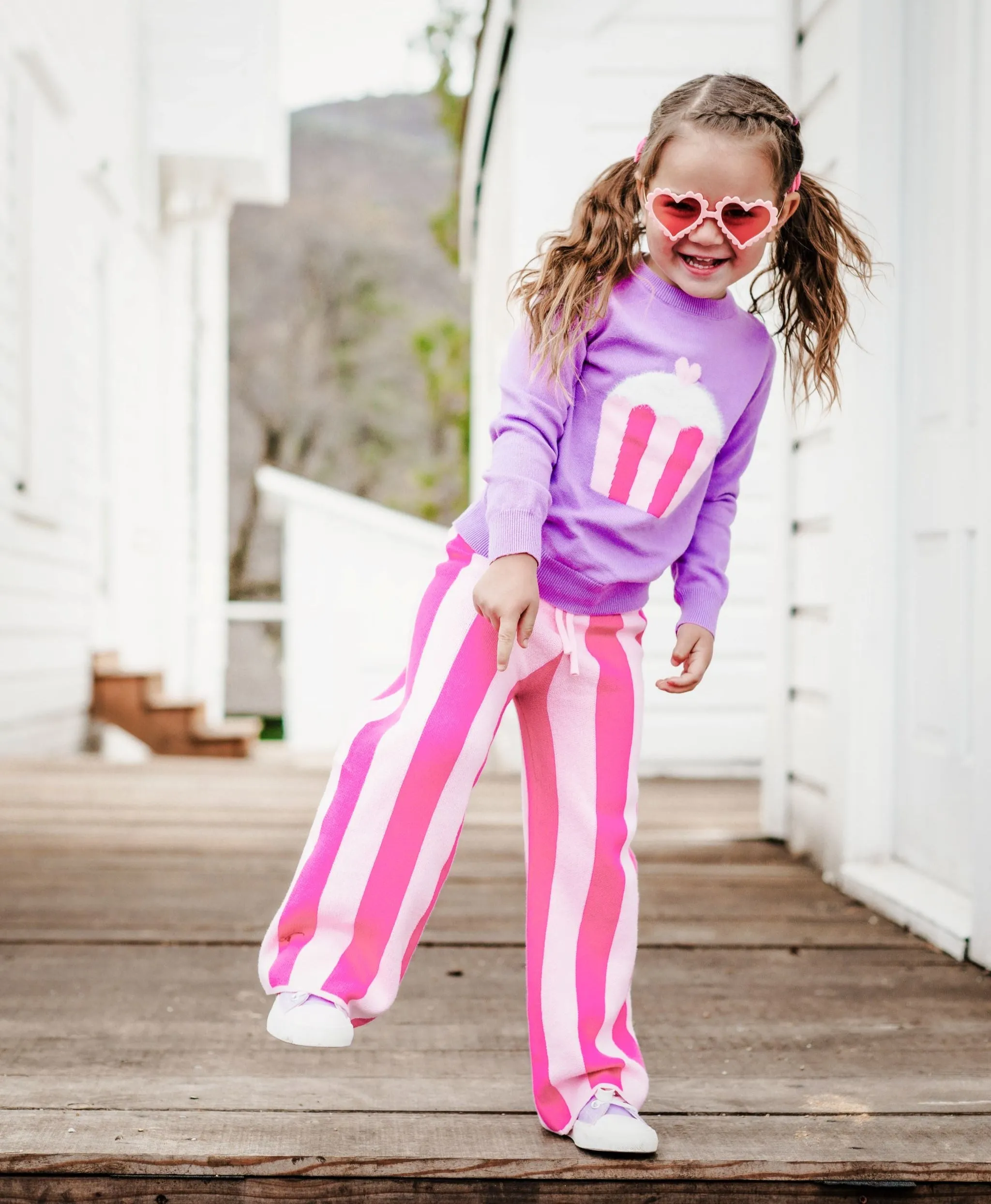 Blossom/Taffy Striped Sweater Pants