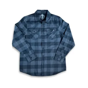 Boston Scally The Flannel - Black & Charcoal Plaid