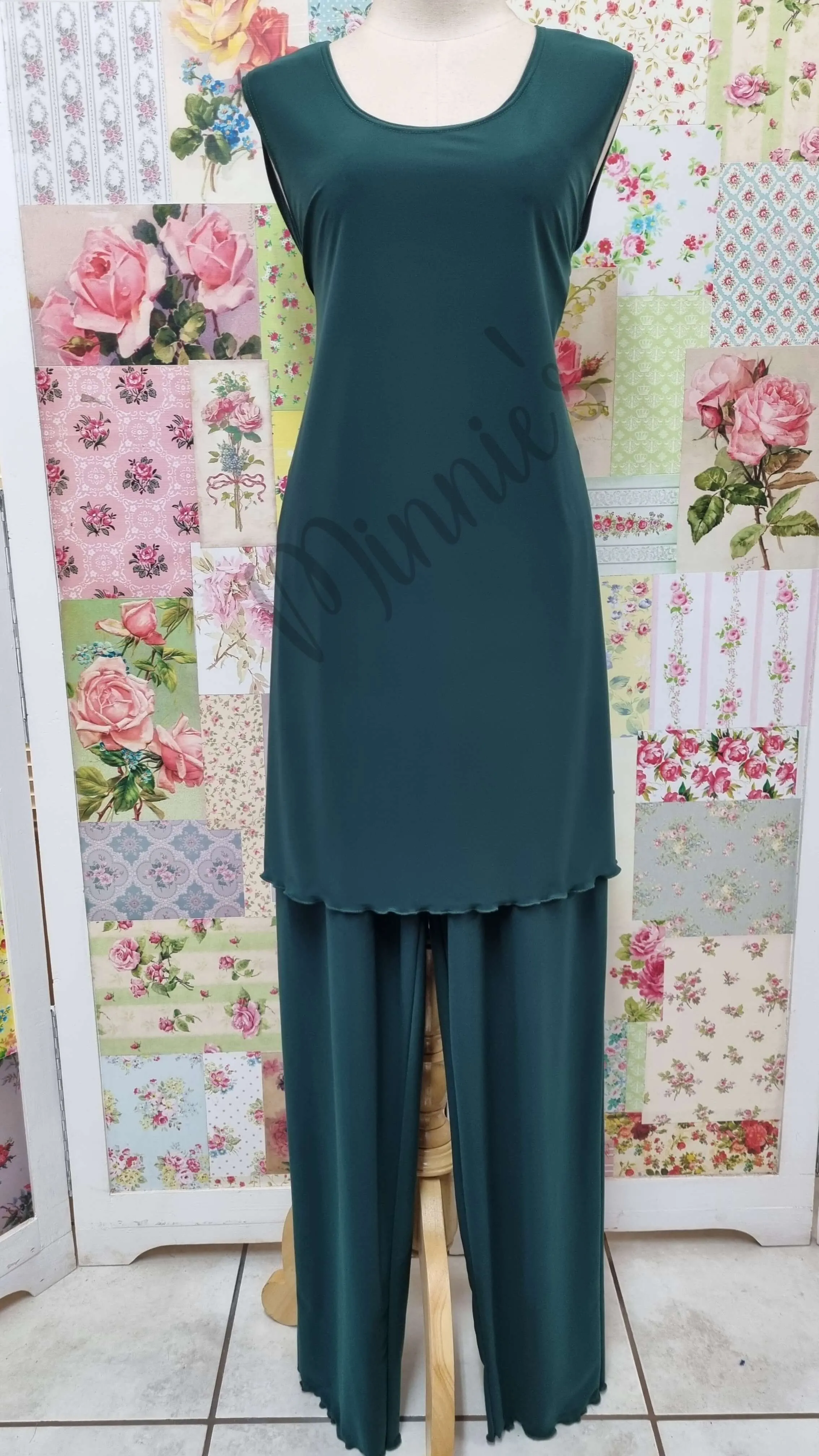 Bottle Green 3-Piece Pants Set LR0475