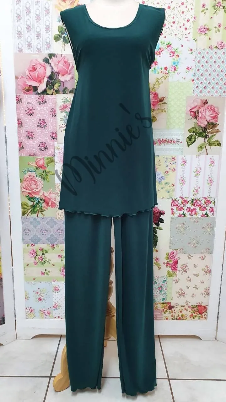 Bottle Green 3-Piece Pants Set LR0484