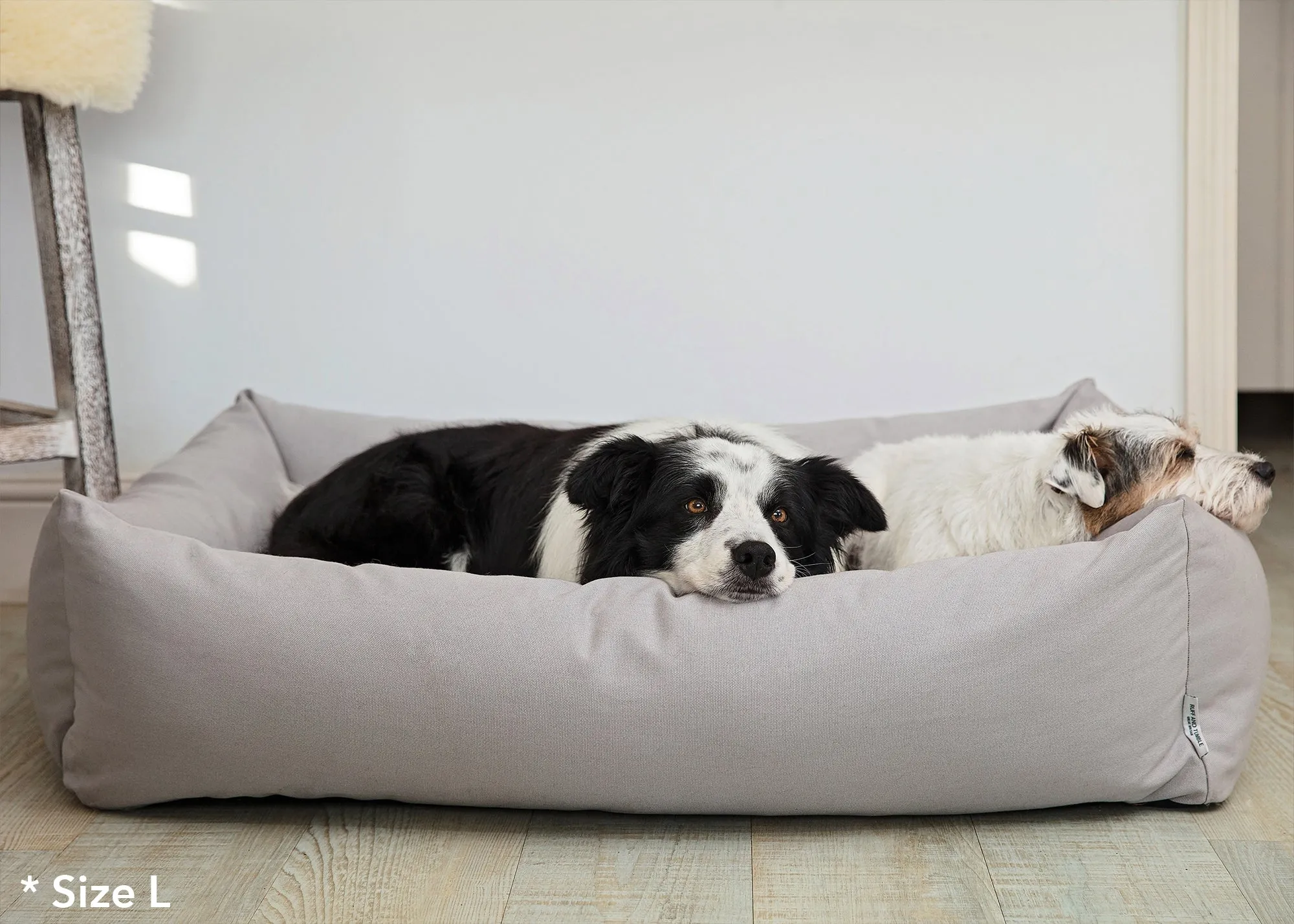 Burnham Bolster Dog Bed - Stone