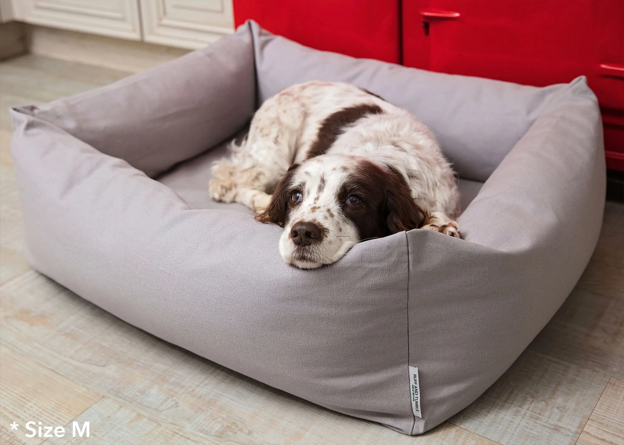 Burnham Bolster Dog Bed - Stone