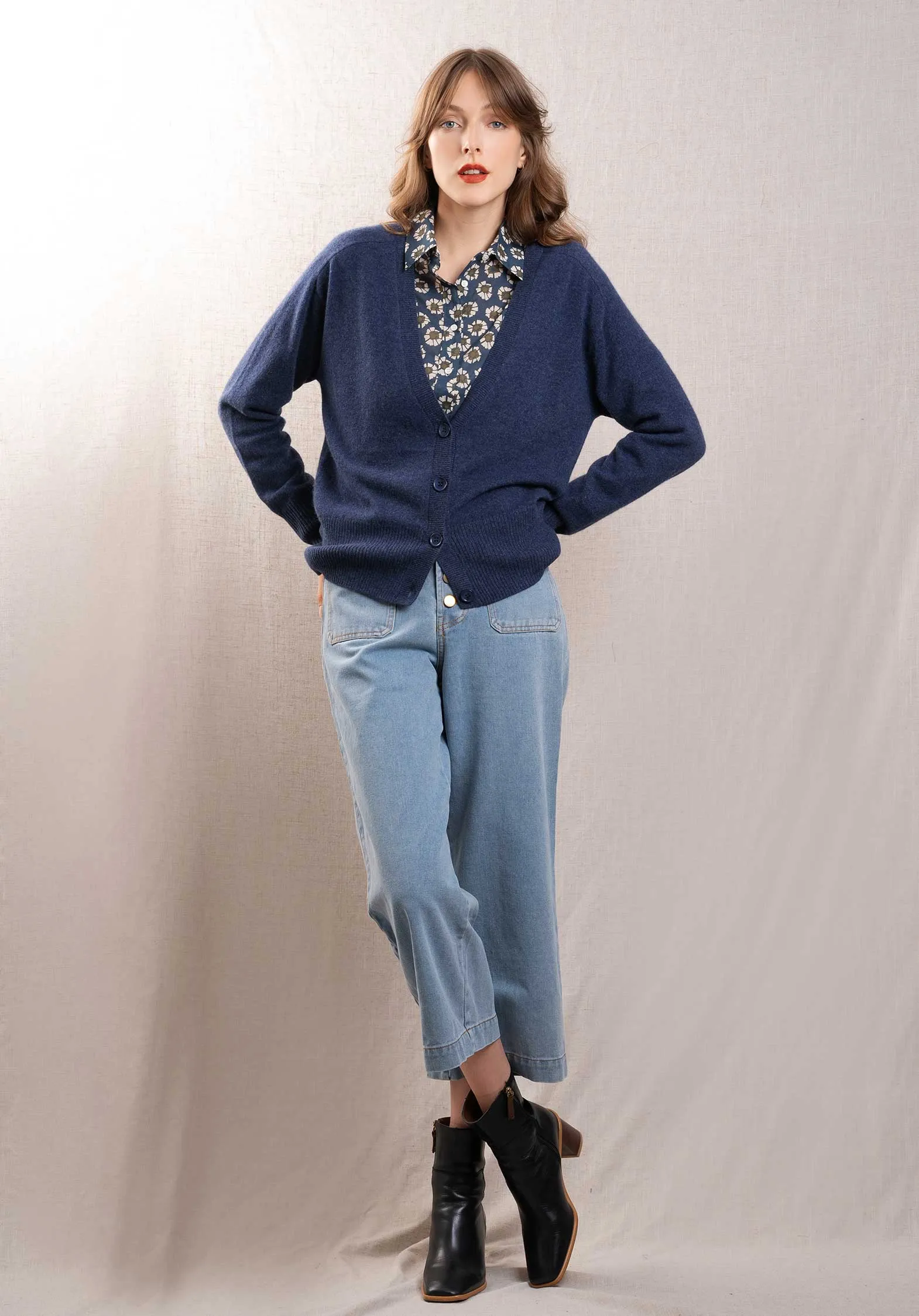 Cardigan K 011-fgi195 Blue-Denim