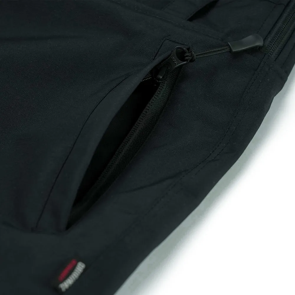 CARGO POCKET WIDE BIB PANTS BLACK