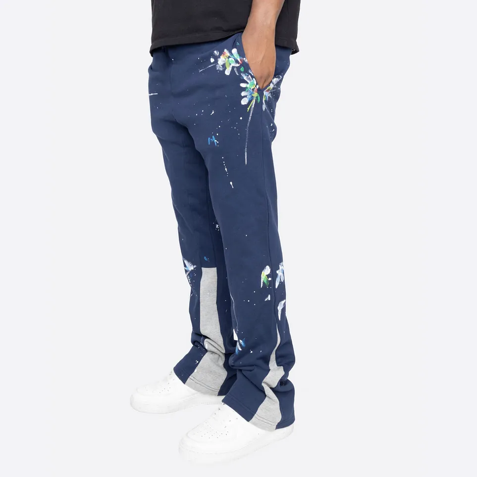 Casual Paint Splatter Flare Sweatpants Trousers