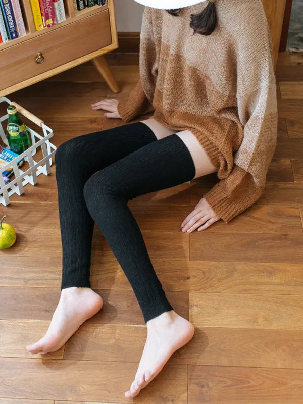 Casual Skinny Leg Solid Color Leg Warmers Accessories