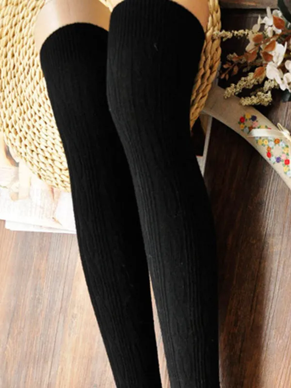 Casual Skinny Leg Solid Color Leg Warmers Accessories