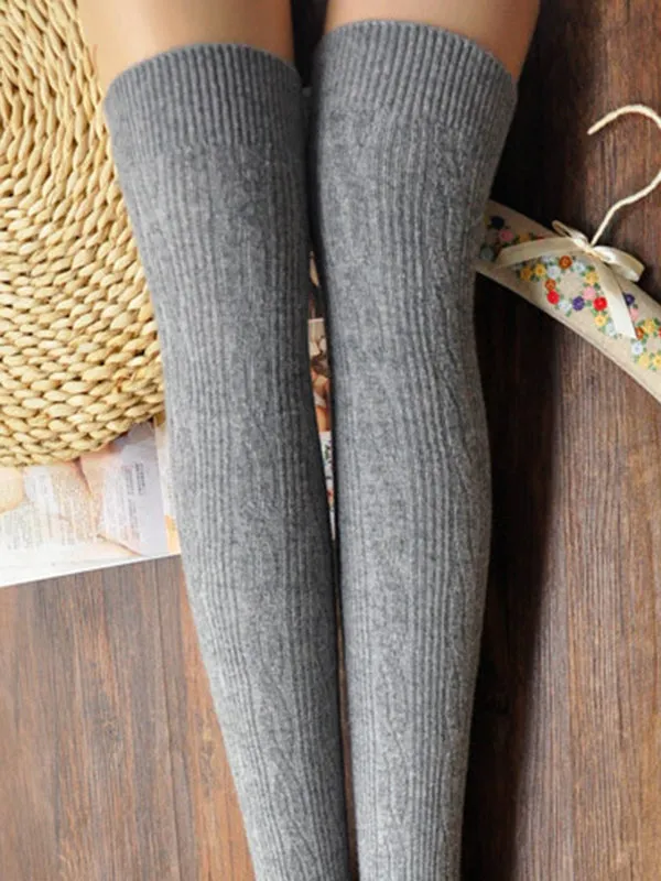 Casual Skinny Leg Solid Color Leg Warmers Accessories