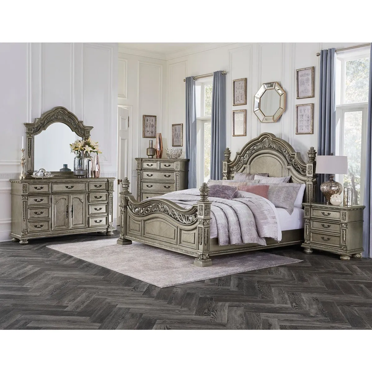 Catalonia Platinum Gold Eastern King Bed