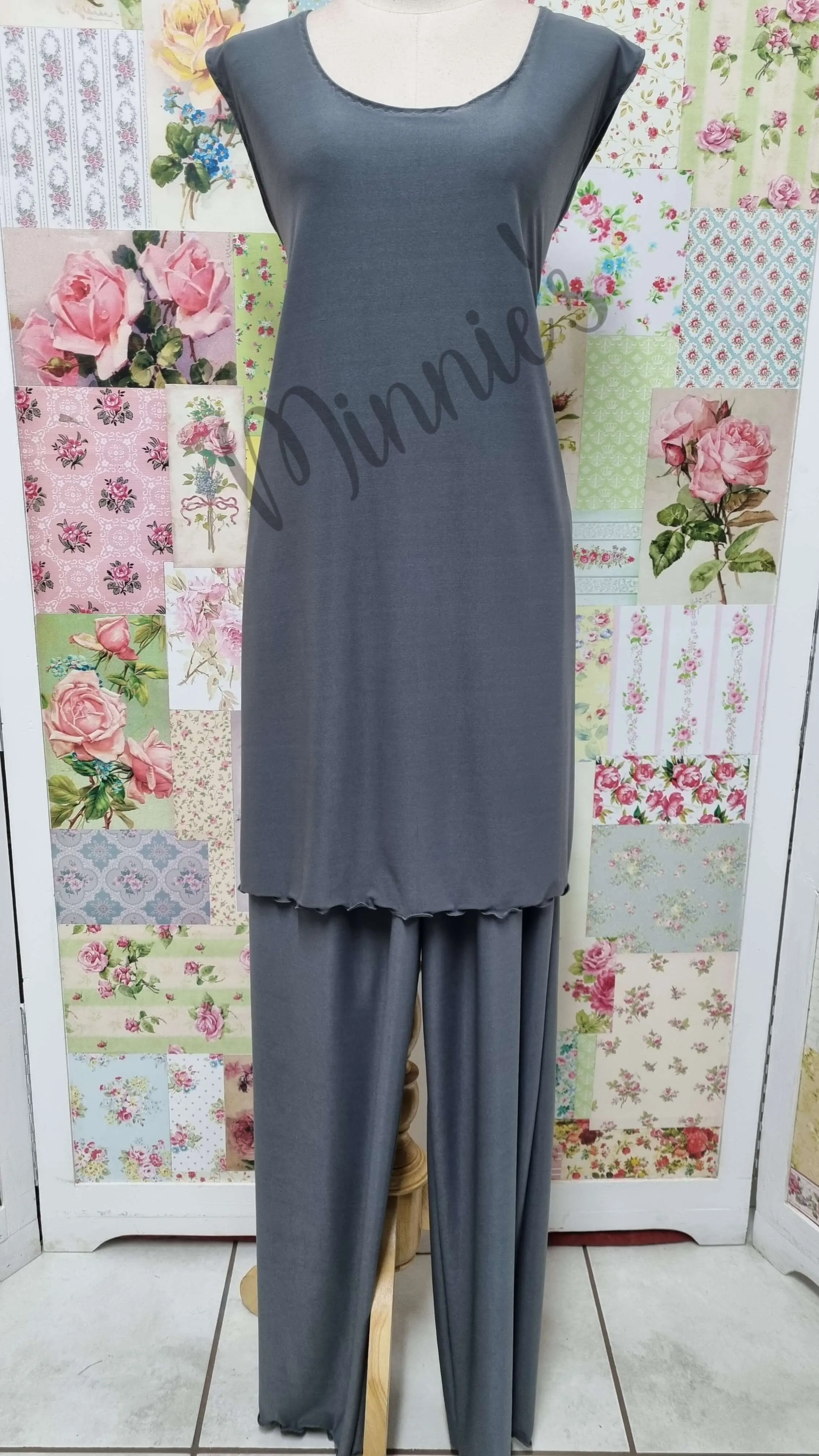 Charcoal Grey 3-Piece Pants Set LR0269