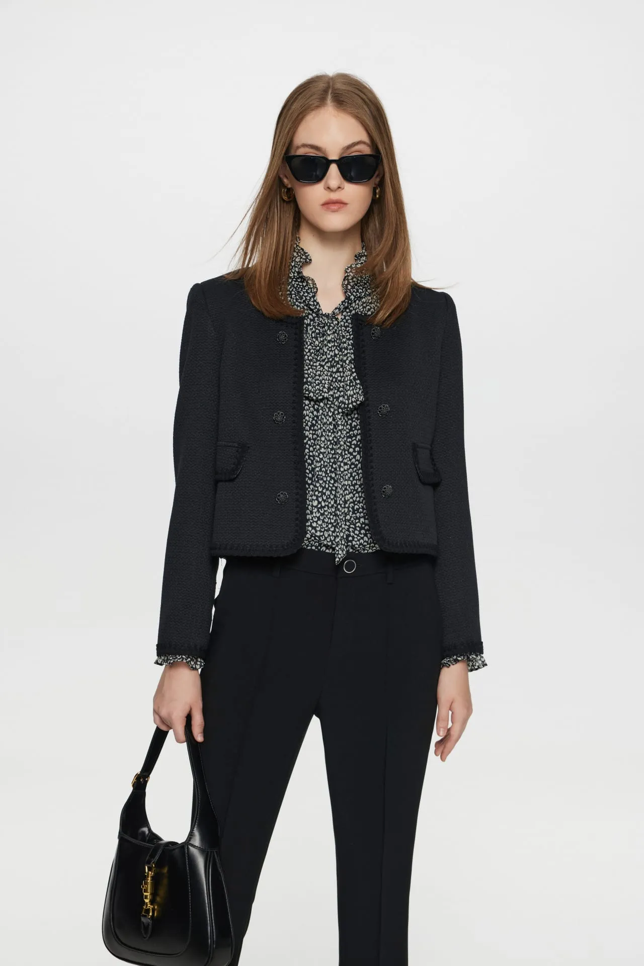 Coco Trimmed Lurex Dobby Jacket