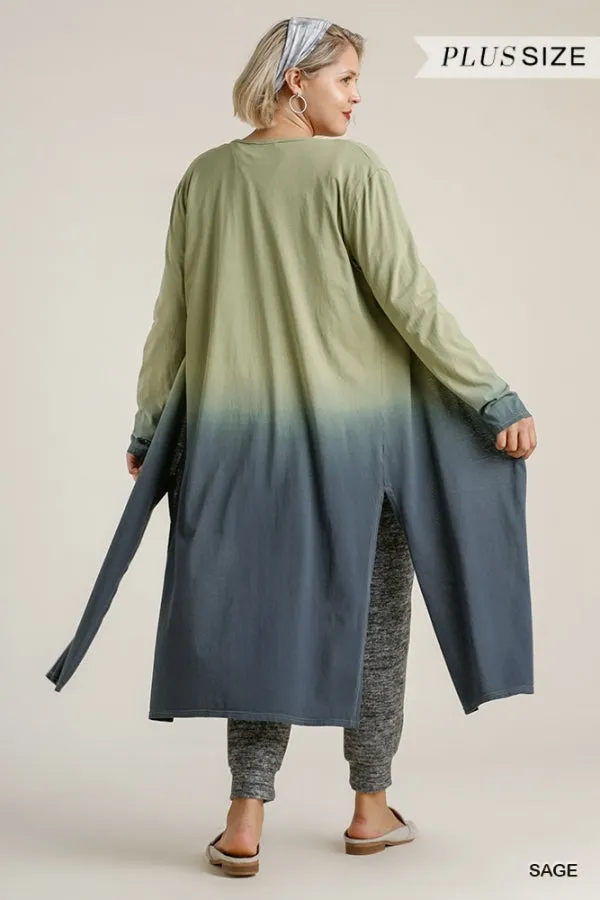 Curvy Ombre Lightweight Duster Cardigan