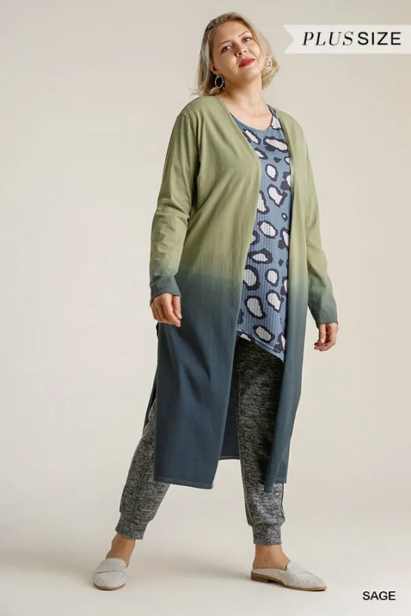 Curvy Ombre Lightweight Duster Cardigan