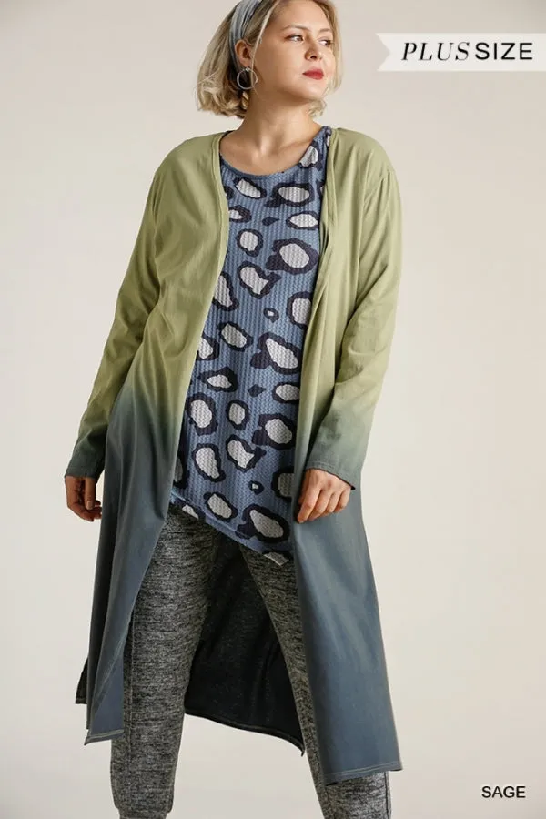 Curvy Ombre Lightweight Duster Cardigan