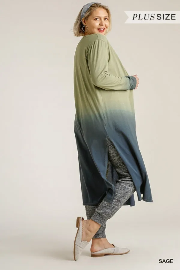 Curvy Ombre Lightweight Duster Cardigan