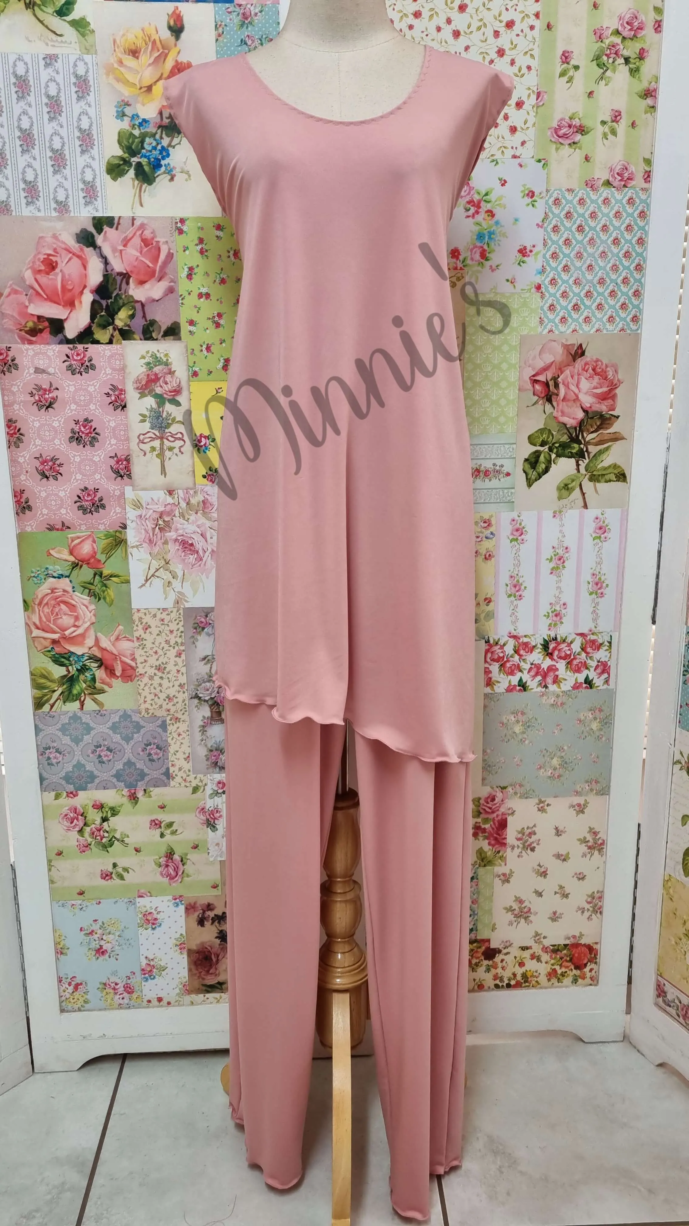 Dusty Pink 3-Piece Pants Set LR0257