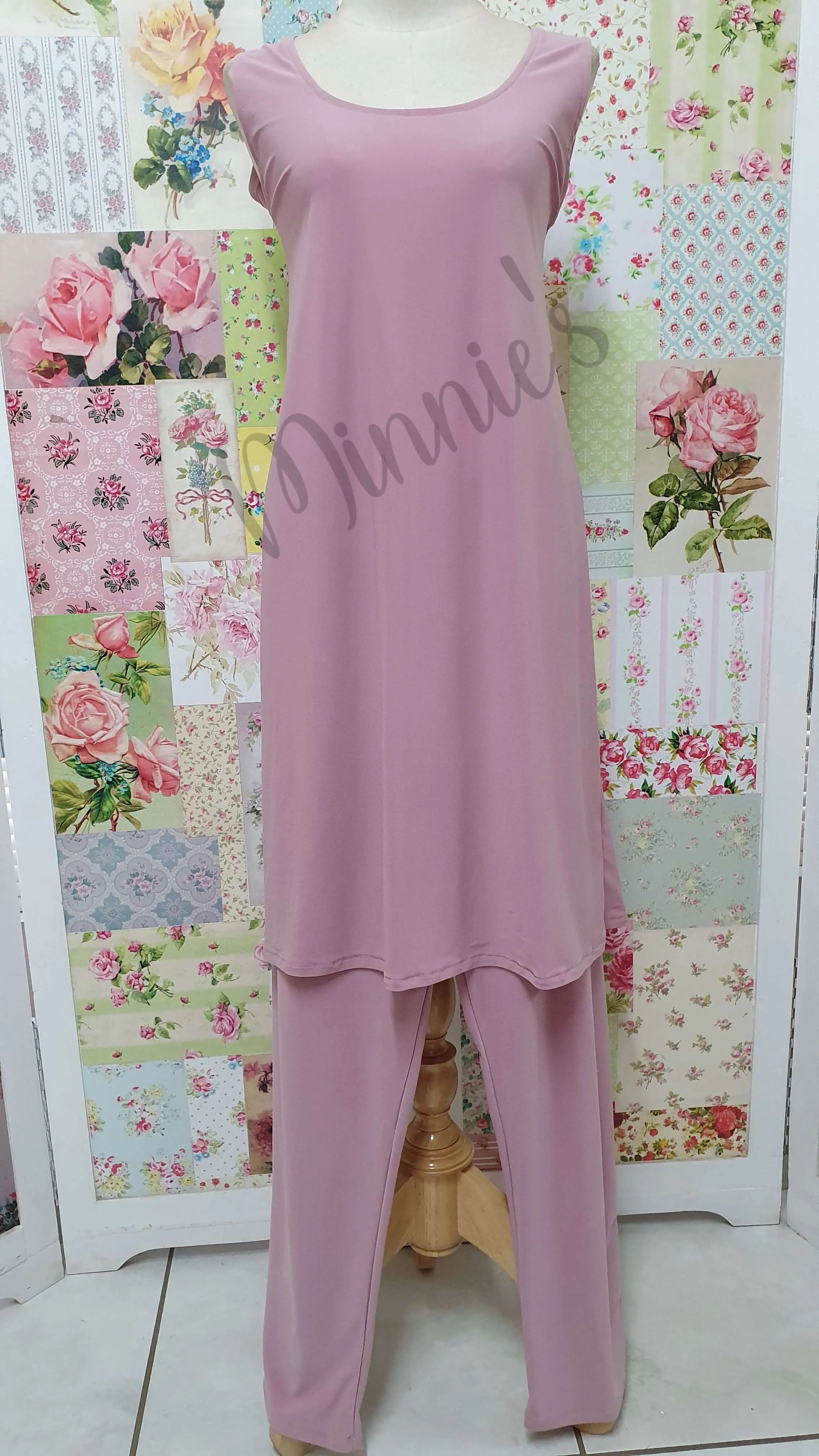 Dusty Pink 4-Piece Pants Set GD003