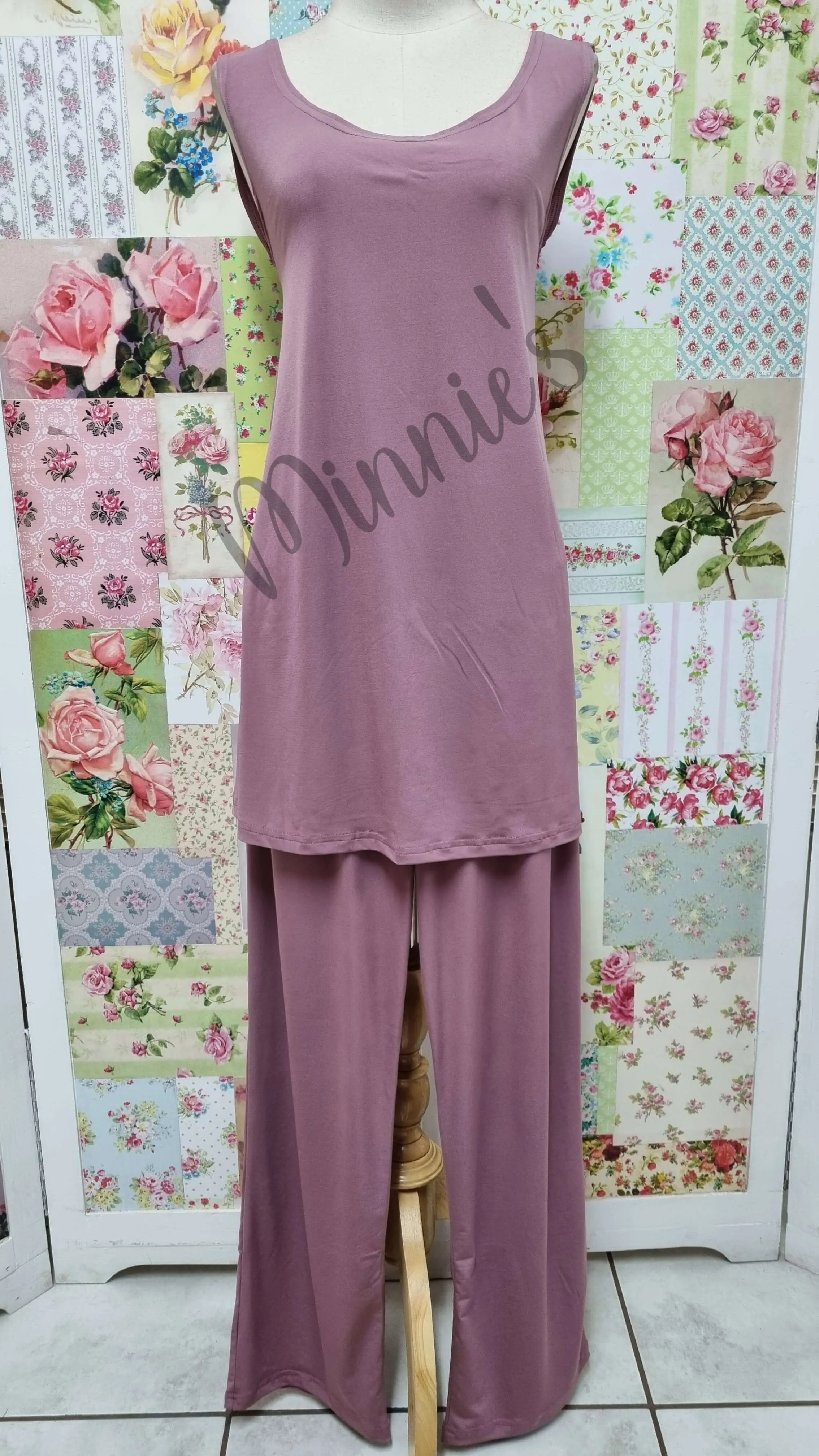 Dusty Pink 4-Piece Pants Set SH075