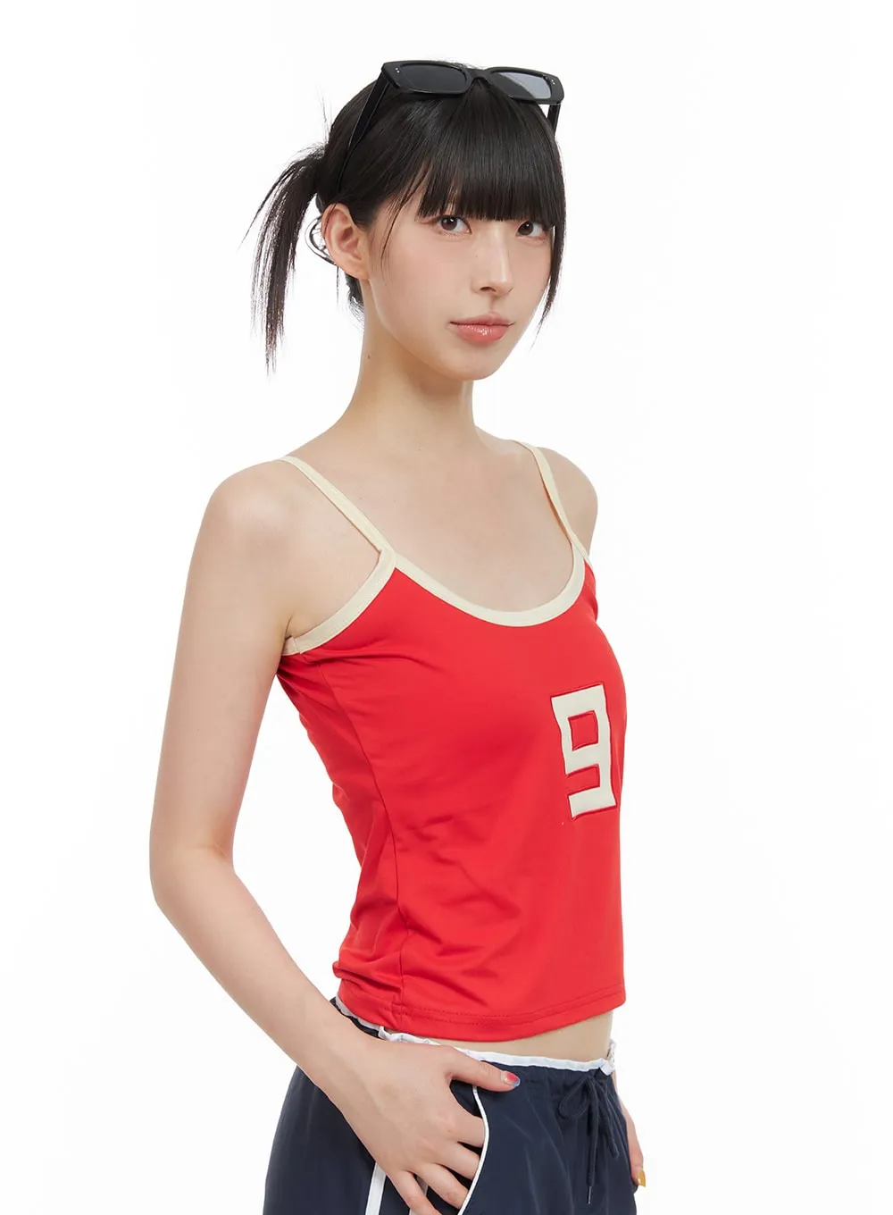 Embroidered Lettering Tank Top CG409