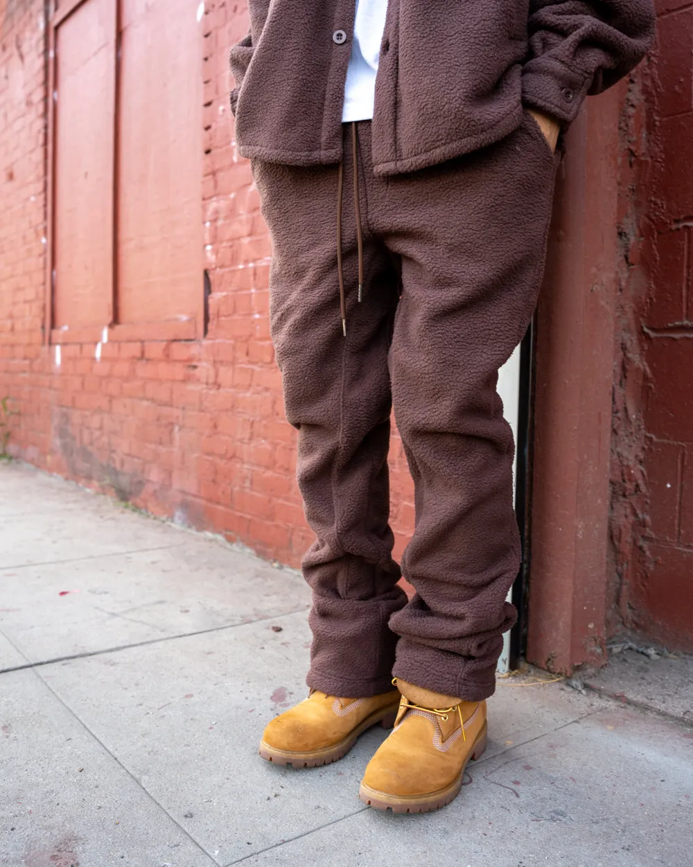 EPTM COMFY FLARE PANTS-BROWN