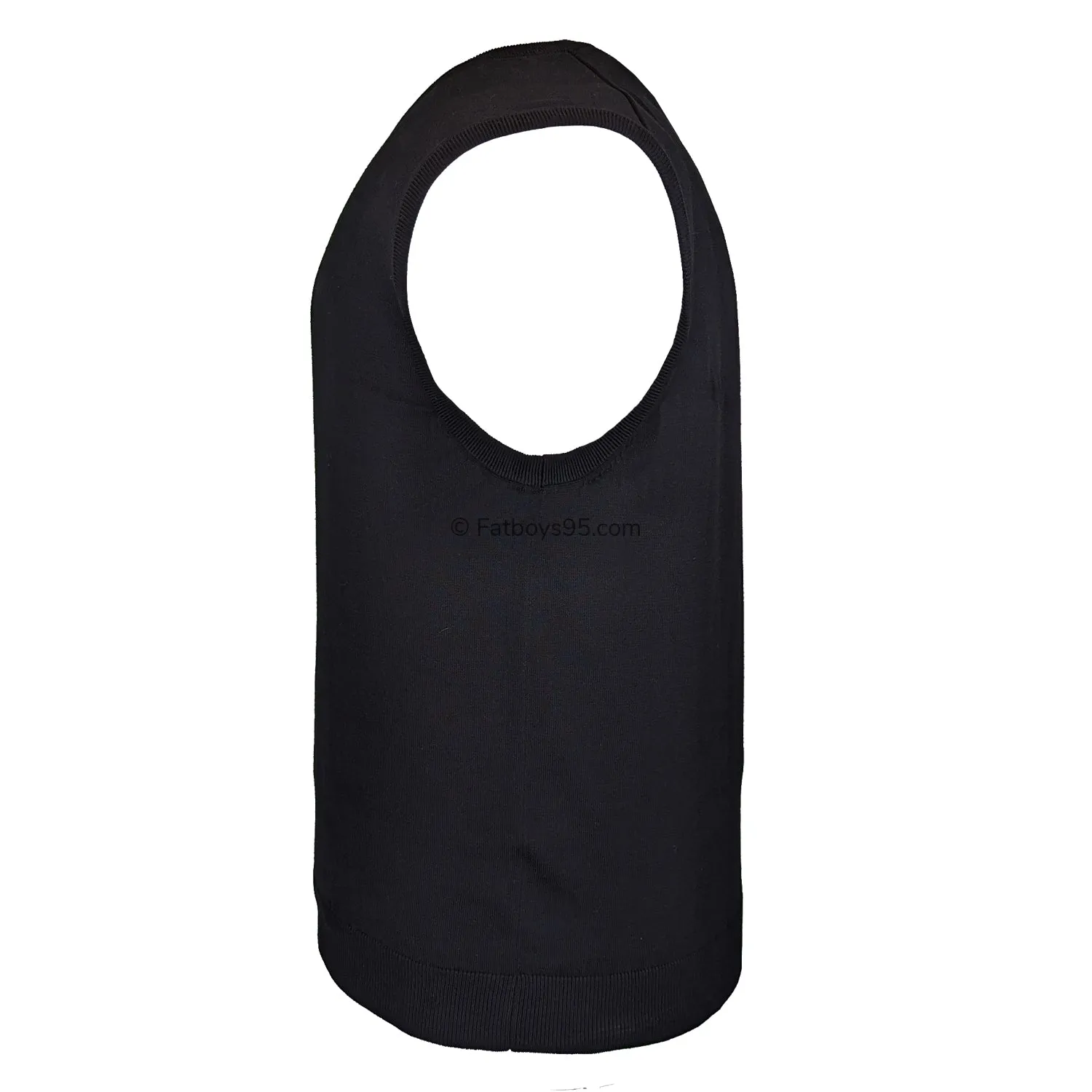 Espionage V Neck Sleeveless Pullover - KW012 - Black