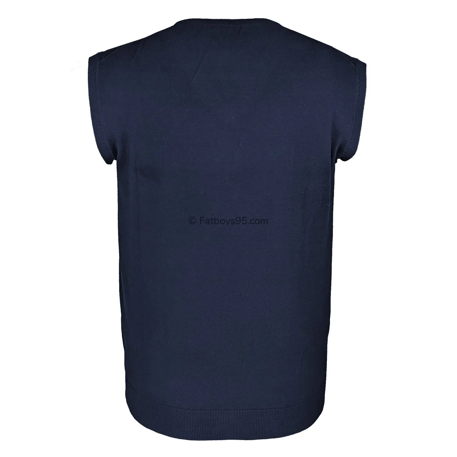 Espionage V Neck Sleeveless Pullover - KW012 - Navy