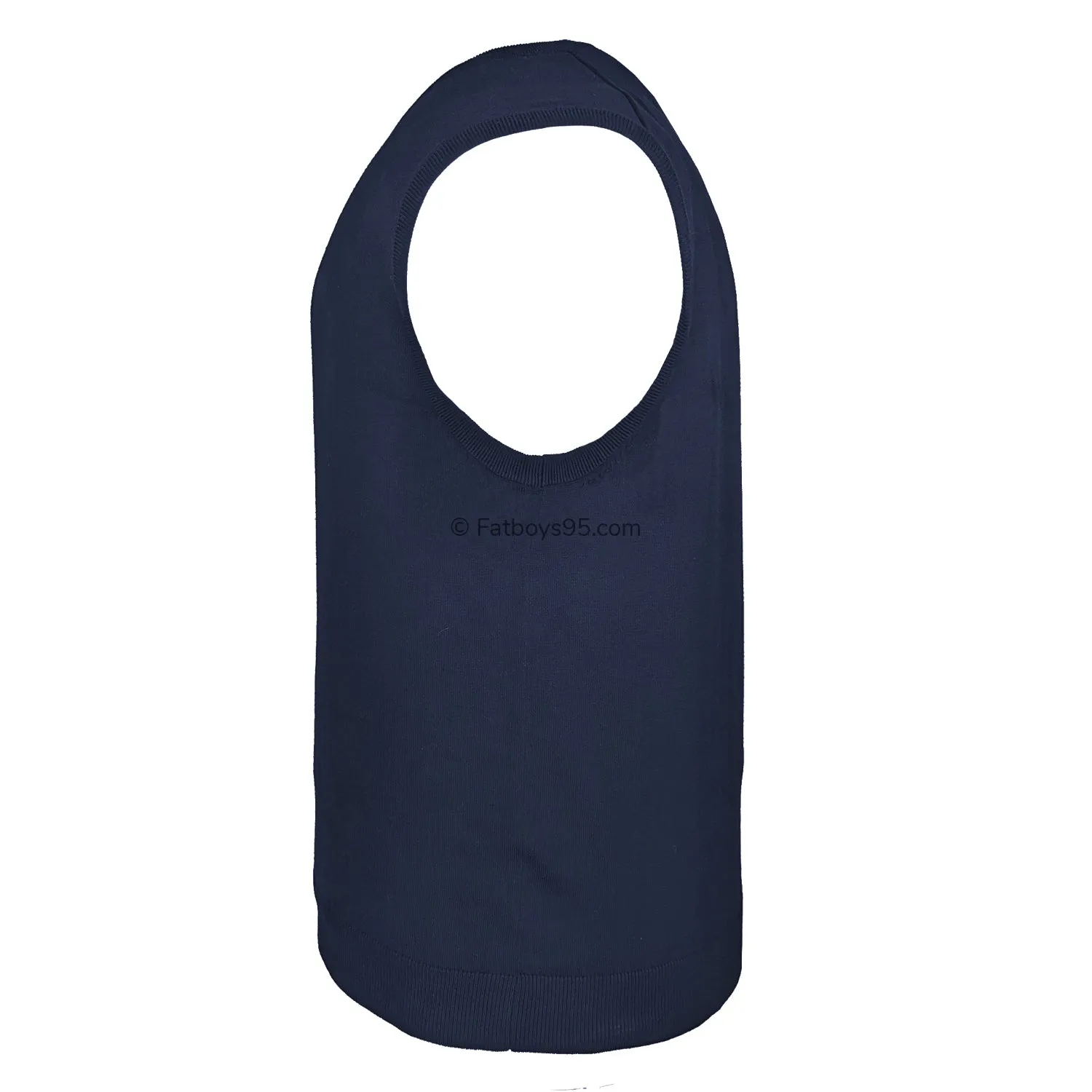 Espionage V Neck Sleeveless Pullover - KW012 - Navy