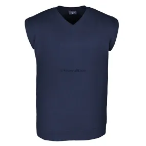 Espionage V Neck Sleeveless Pullover - KW012 - Navy