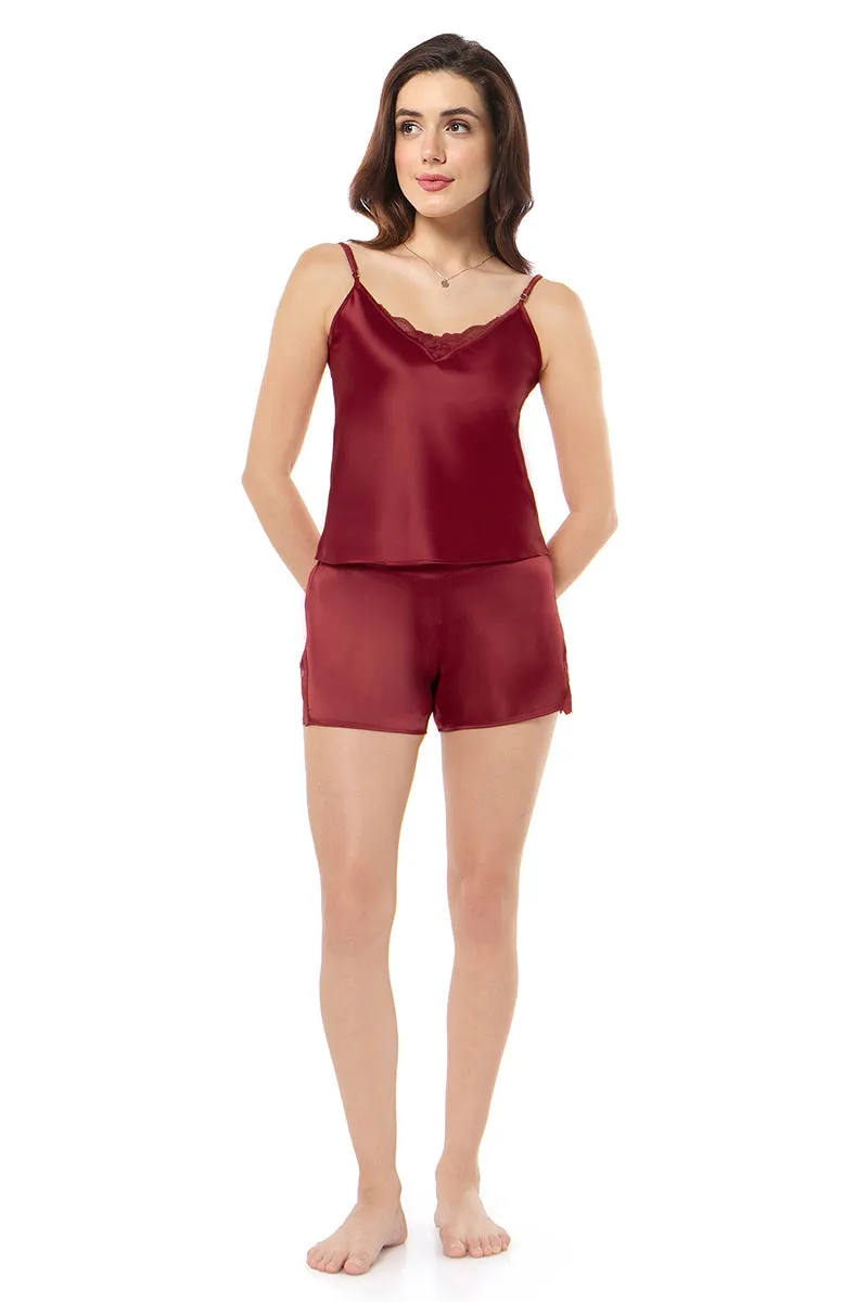 Eternal Bliss Satin Camisole - Rio Red