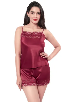 Eternal Bliss Sleeveless Sleep Cami - Red Berry