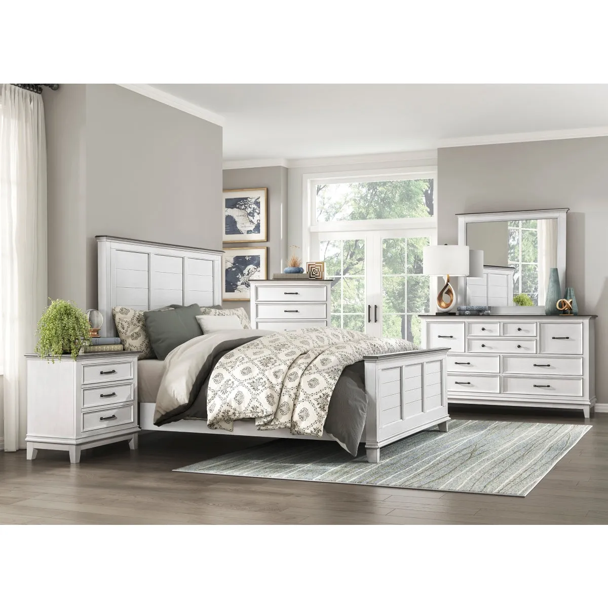 Farmhouse Chic Eastern King Bed - Chesterton Collection