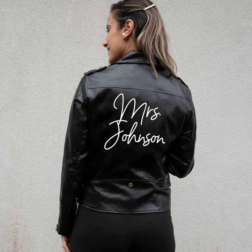 (Faux Leather) Custom Mrs Jacket