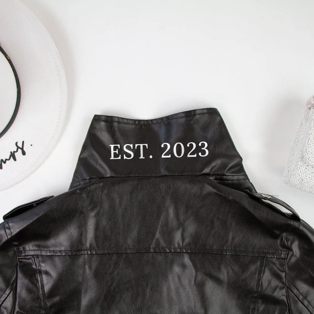 (Faux Leather) Custom Mrs Jacket