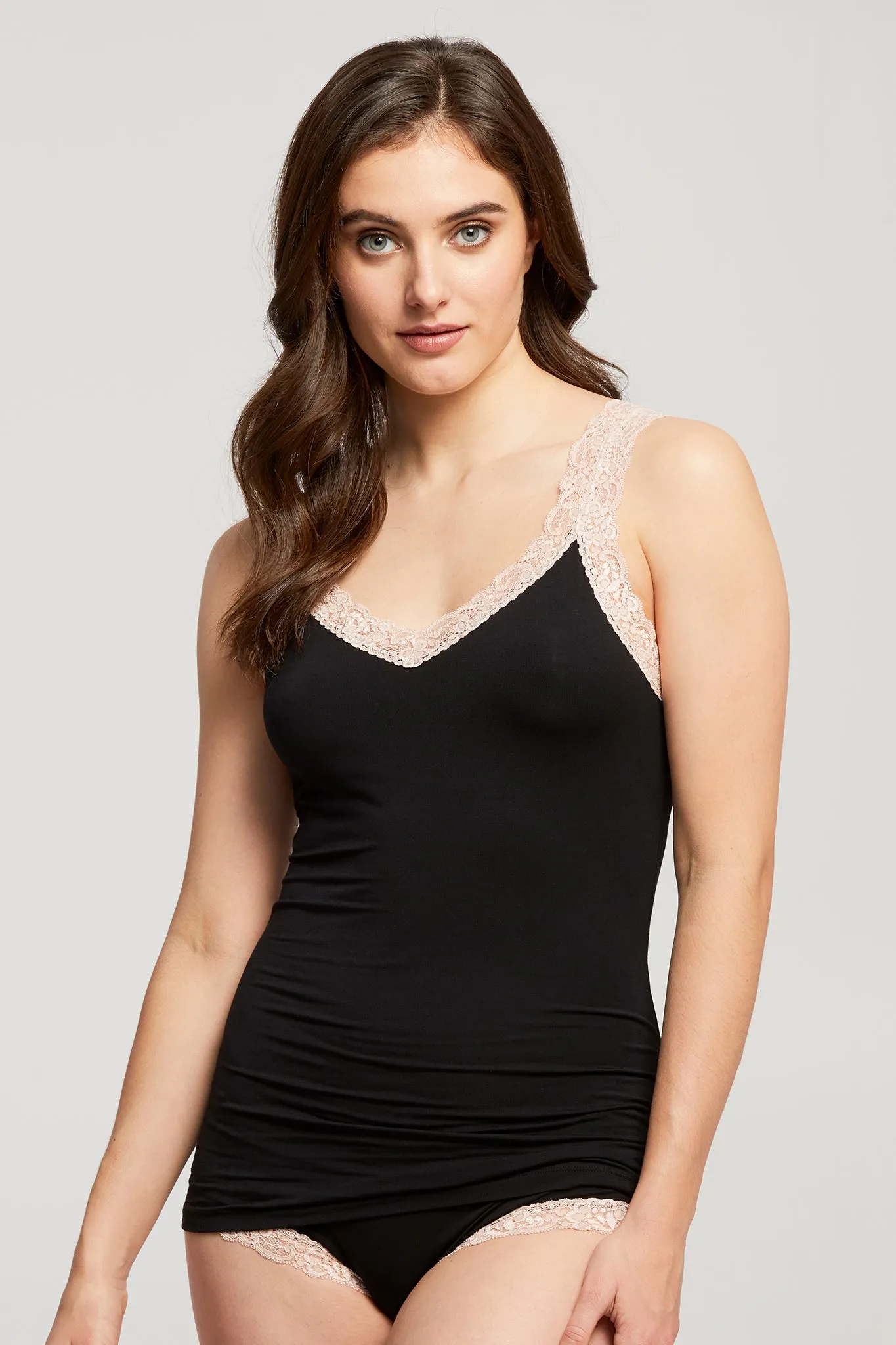 Fleurt Camisole - Black , Chantilly , Gray , Seashell